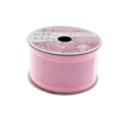 Organza Ribbon with Satin Edge Pink B 32mm x 2m